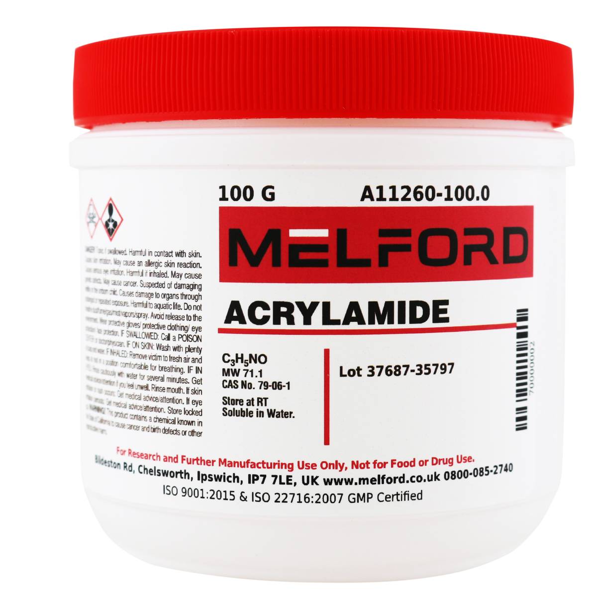 Acrylamide, 100 Grams