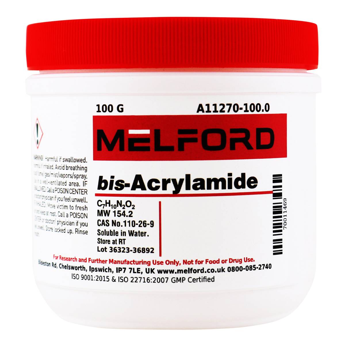 bis-Acrylamide, 100 Grams