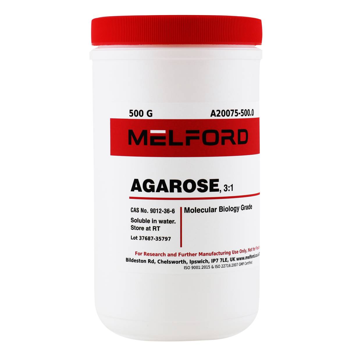 Agarose 3:1, Molecular Biology Grade, 500 Grams