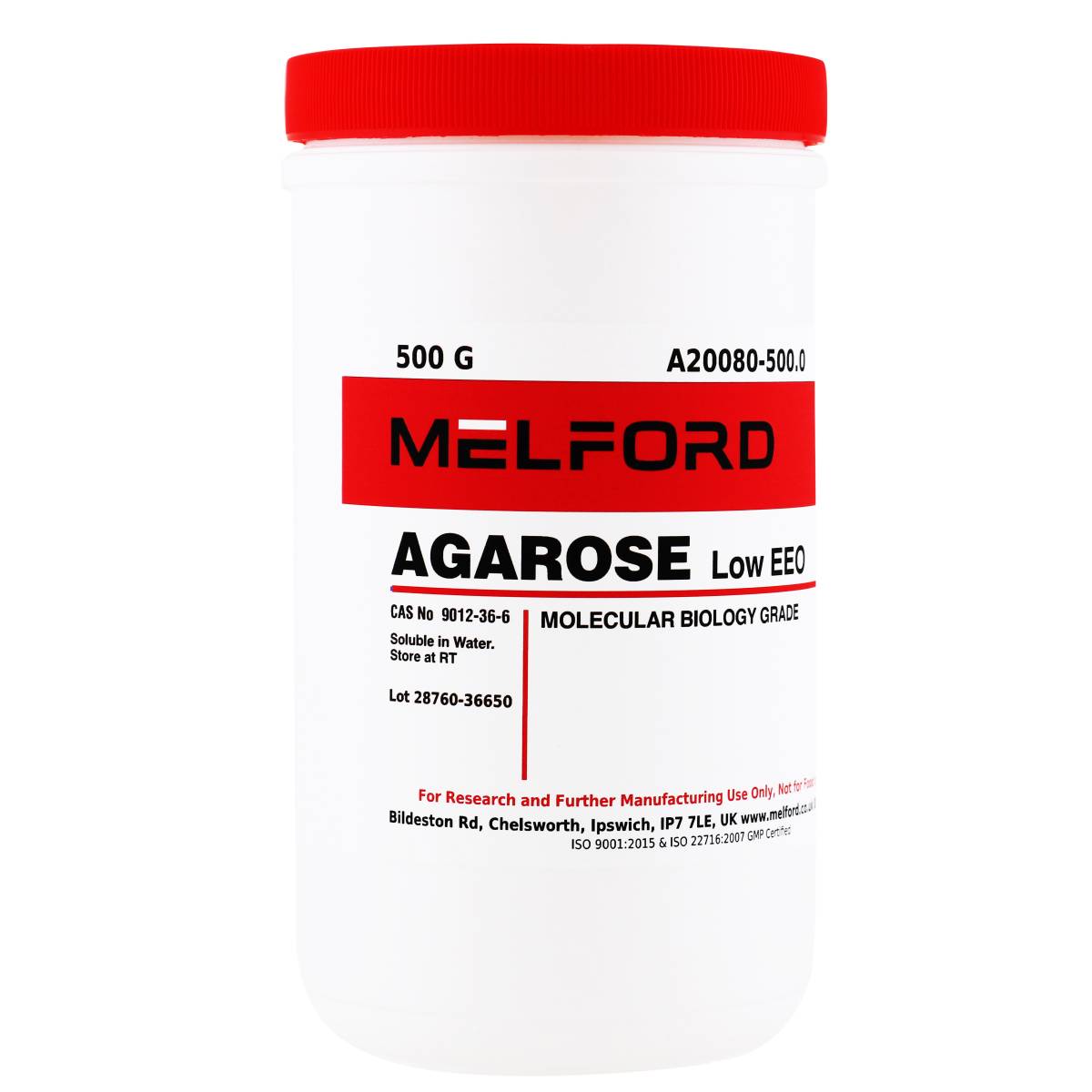 Agarose, Low EEO, 500 Grams