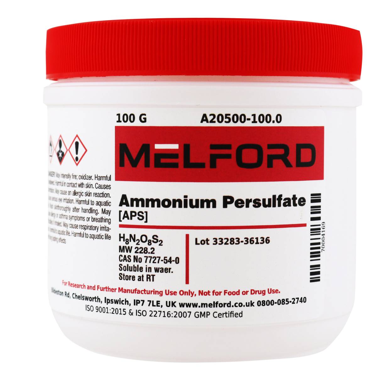 Ammonium Persulfate [APS], 100 Grams