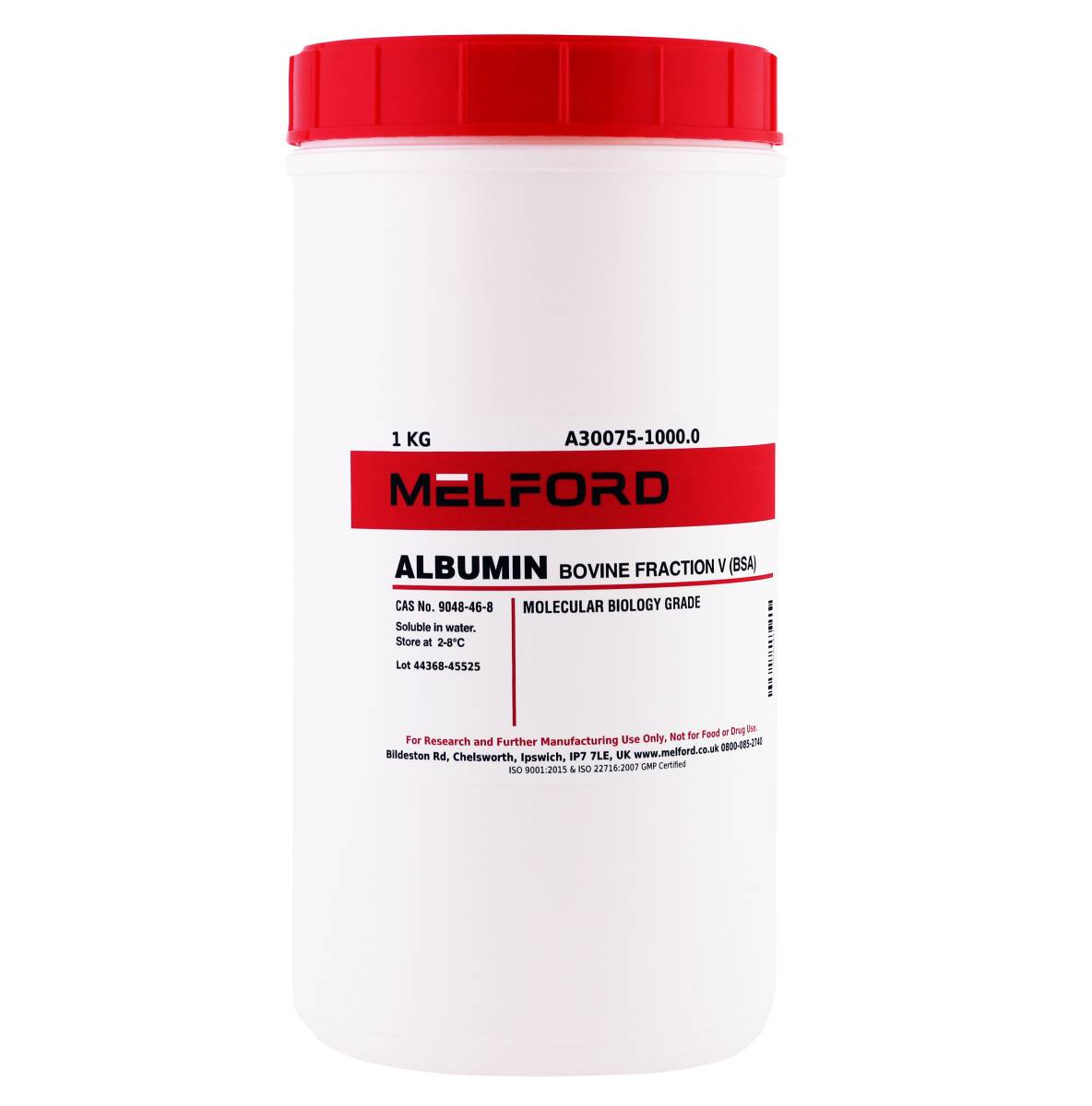 Albumin, Bovine Fraction V (BSA), 1 Kilogram