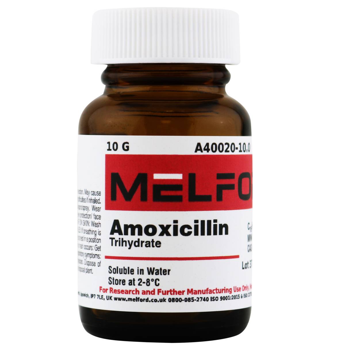 Amoxicillin Trihydrate, 10 Grams