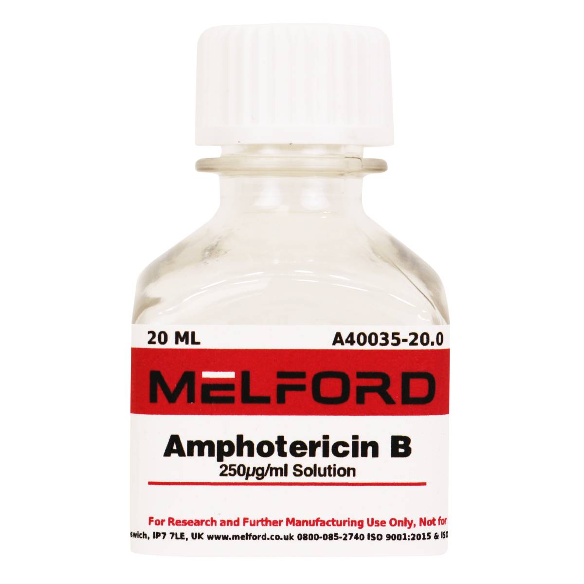 Amphotericin B 250µg/ml Solution, 20 Milliliters