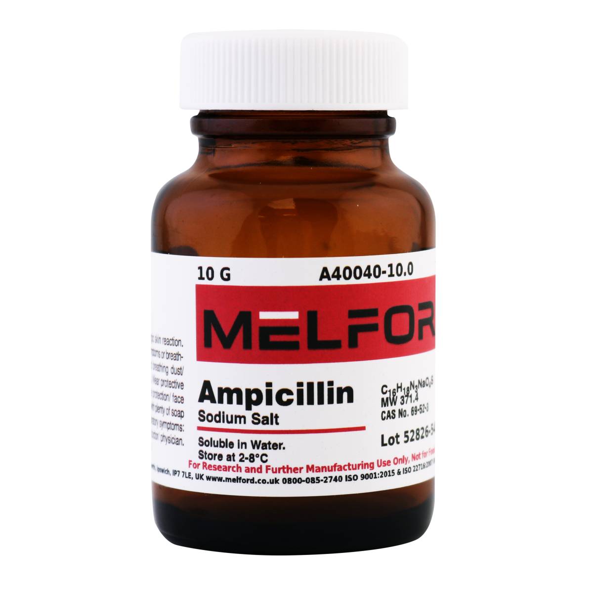 Ampicillin, Sodium Salt, 10 Grams