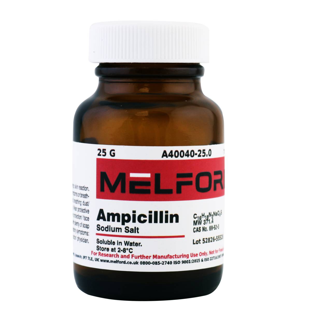 Ampicillin, Sodium Salt, 25 Grams