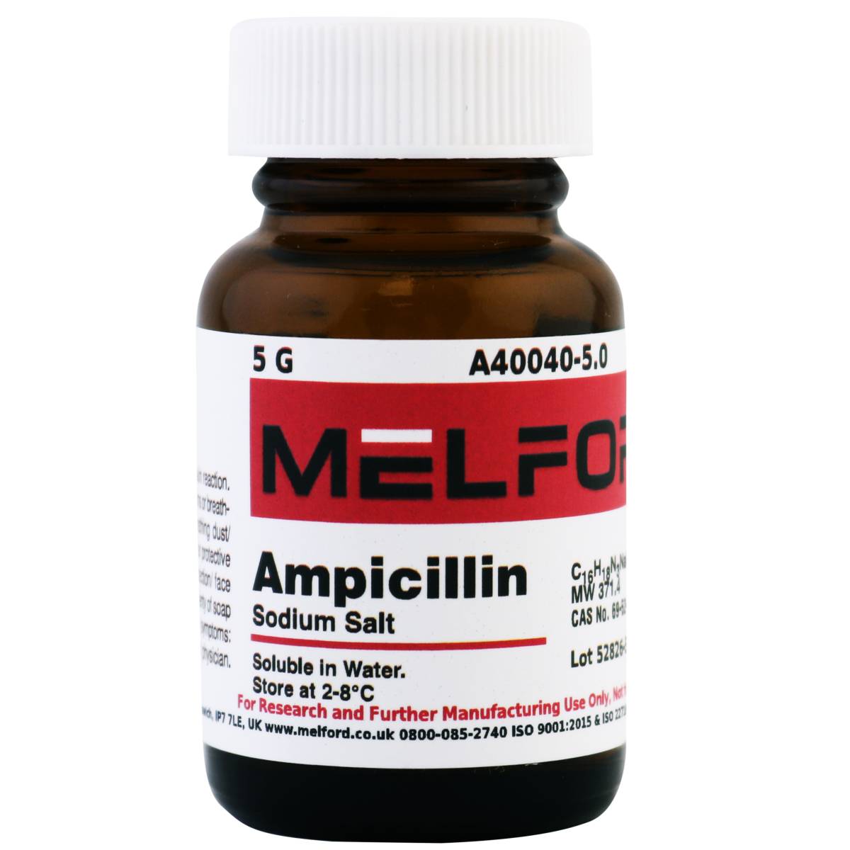 Ampicillin, Sodium Salt, 5 Grams