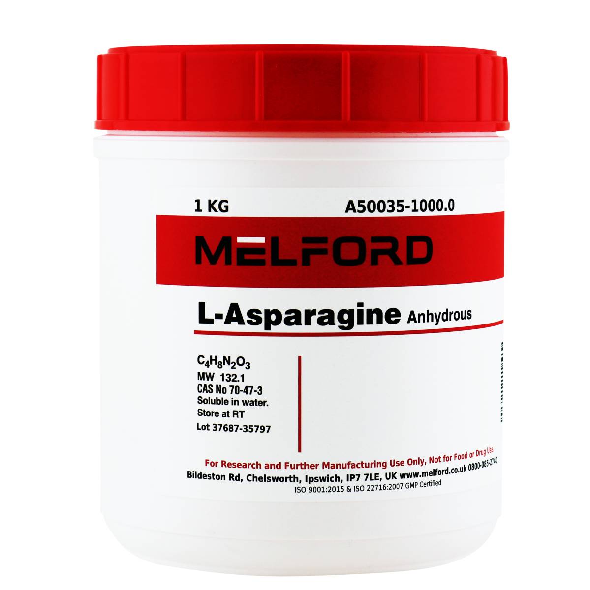 L-Asparagine, Anhydrous, 1 Kilogram