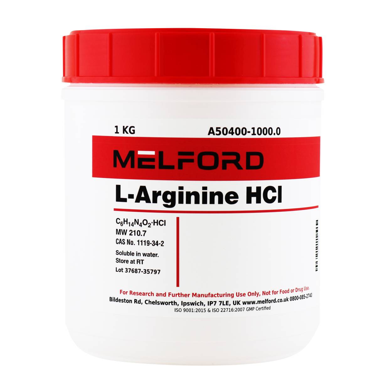 L-Arginine Monohydrochloride, 1 Kilogram