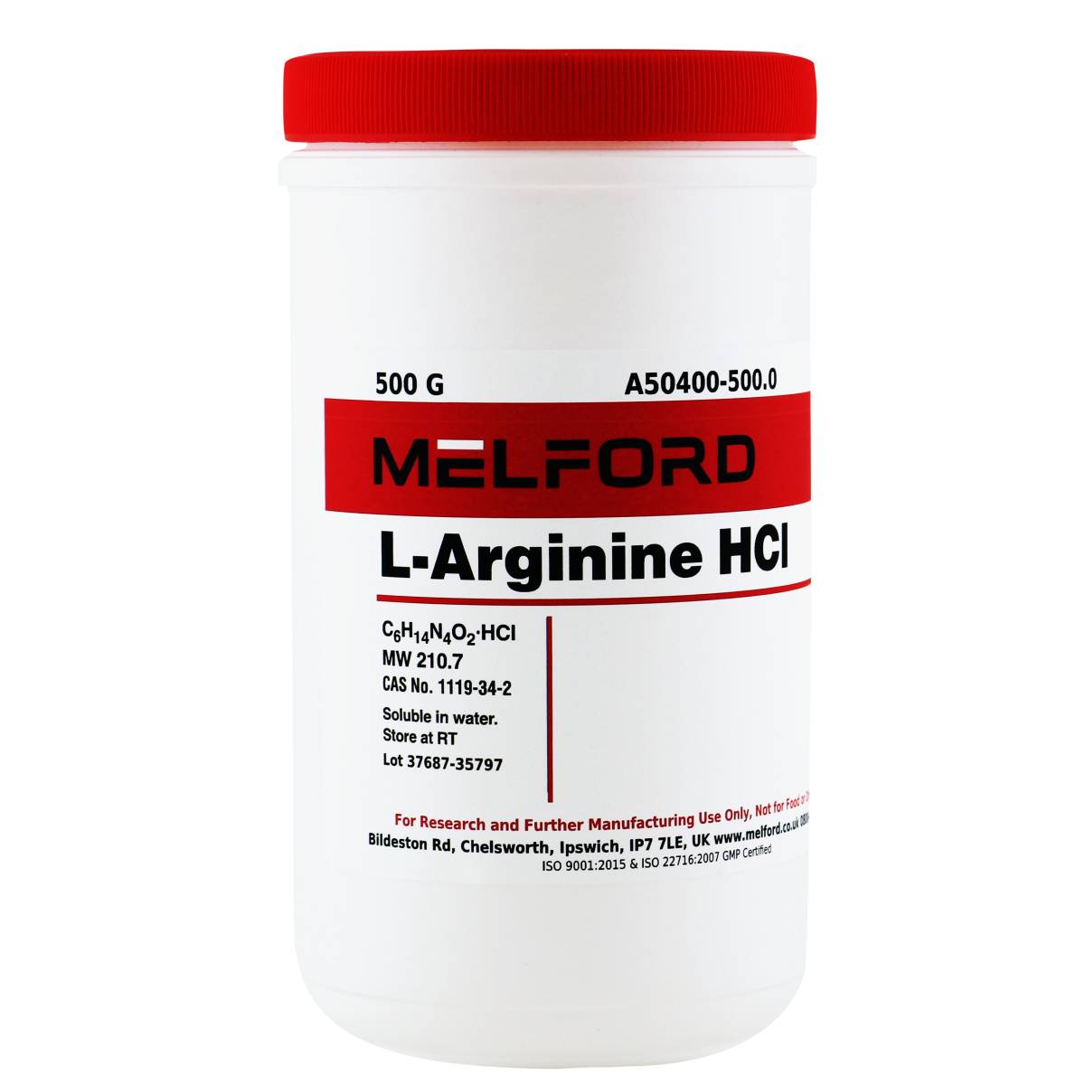 L-Arginine Monohydrochloride, 500 Grams