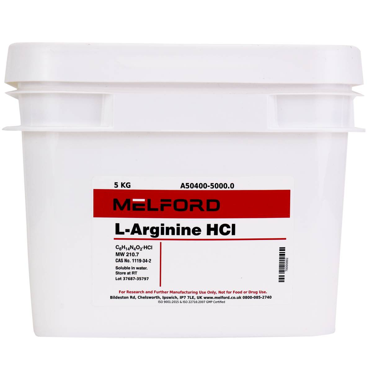 L-Arginine Monohydrochloride, 5 Kilogram