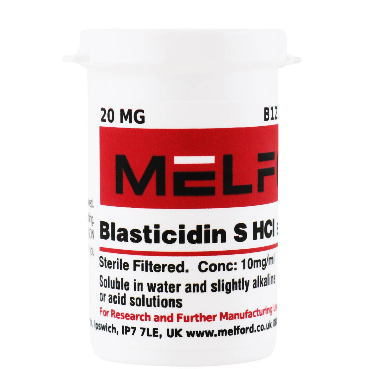 Blasticidin S Hydrochloride 10mg/ml Solution, 20 Milligrams