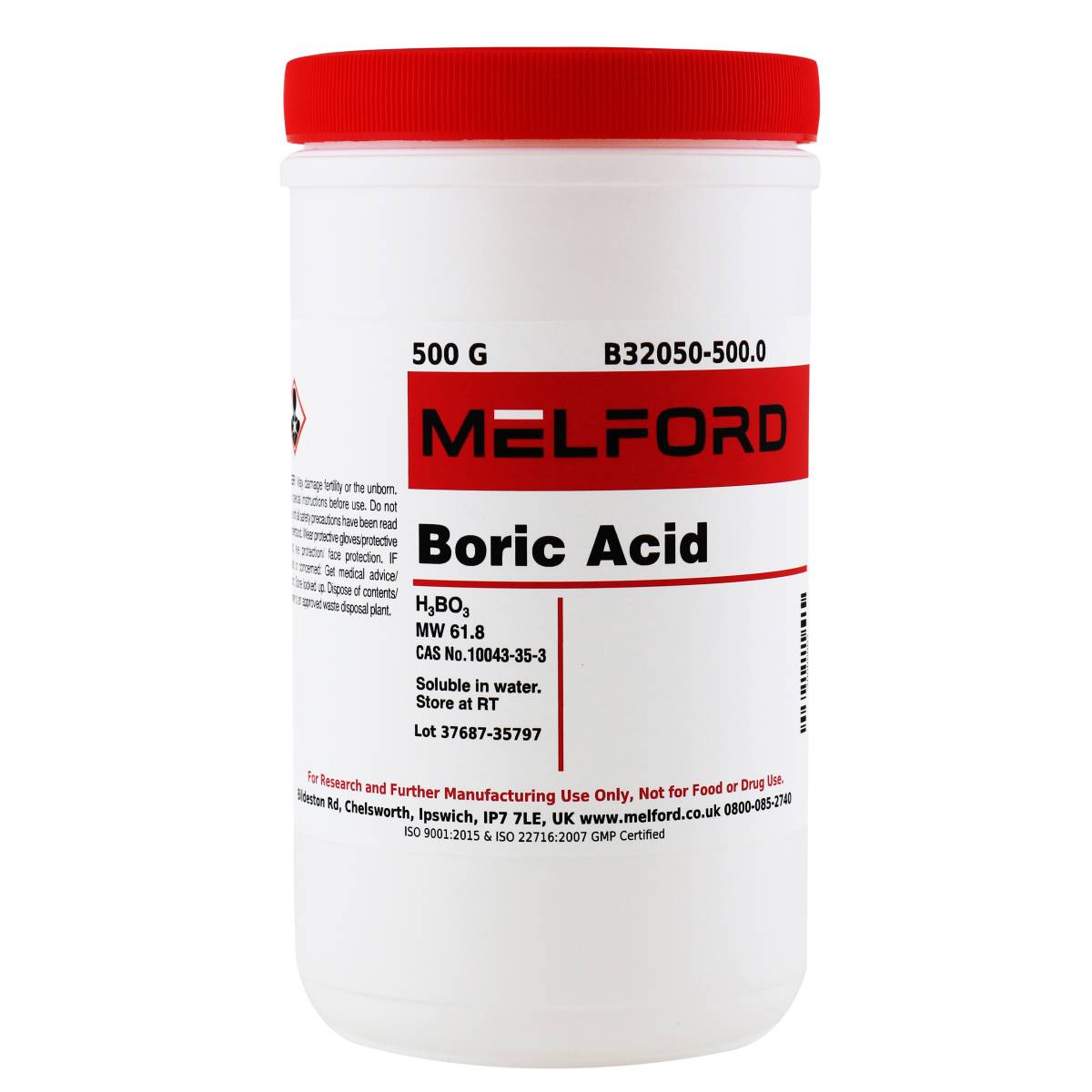 Boric Acid, 500 Grams