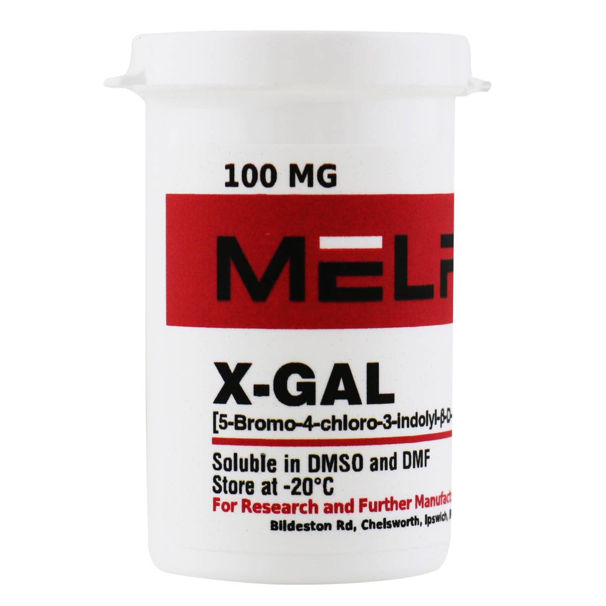 X-GAL [5-Bromo-4-chloro-3-indolyl-B-D-galactoside], 100 Milligrams