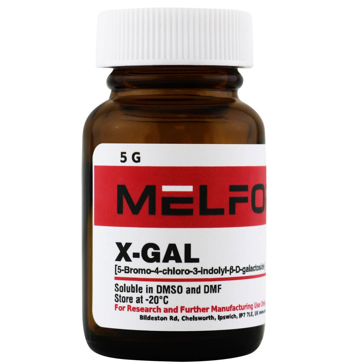 X-GAL [5-Bromo-4-chloro-3-indolyl-B-D-galactoside], 5 Grams