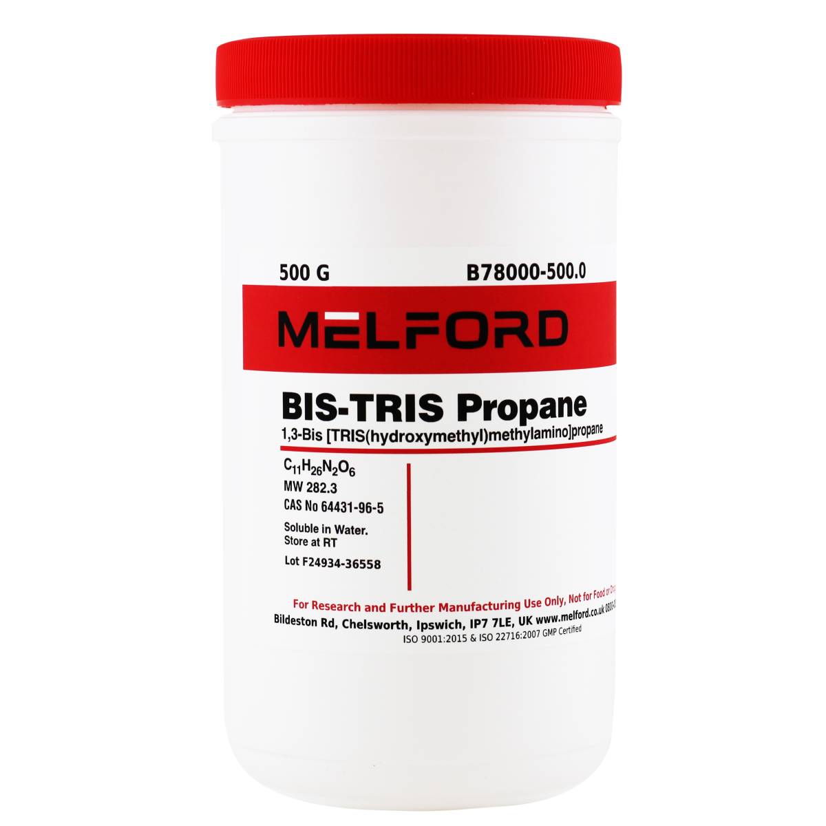 BIS-TRIS Propane [1,3-Bis (TRIS(hydroxymethyl)methylamino)propane], 5 Kilograms