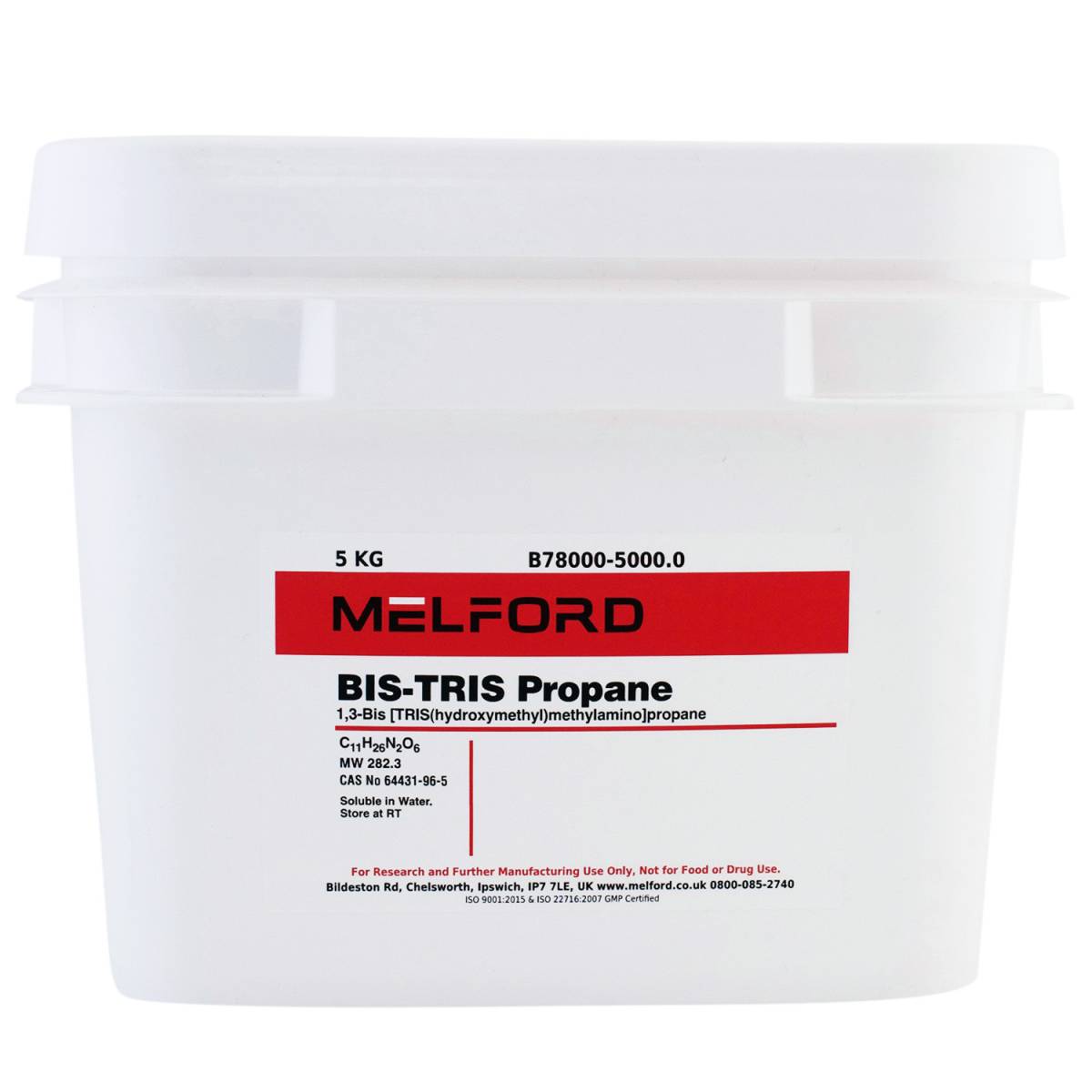 BIS-TRIS Propane [1,3-Bis (TRIS(hydroxymethyl)methylamino)propane], 5 Kilograms