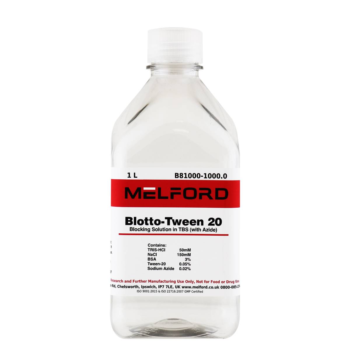 Blotto-Tween 20 Blocking Solution in TBS with Azide, 1 Liter