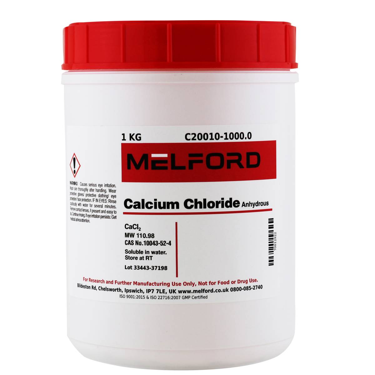 Calcium Chloride Anhydrous, 1 Kilogram