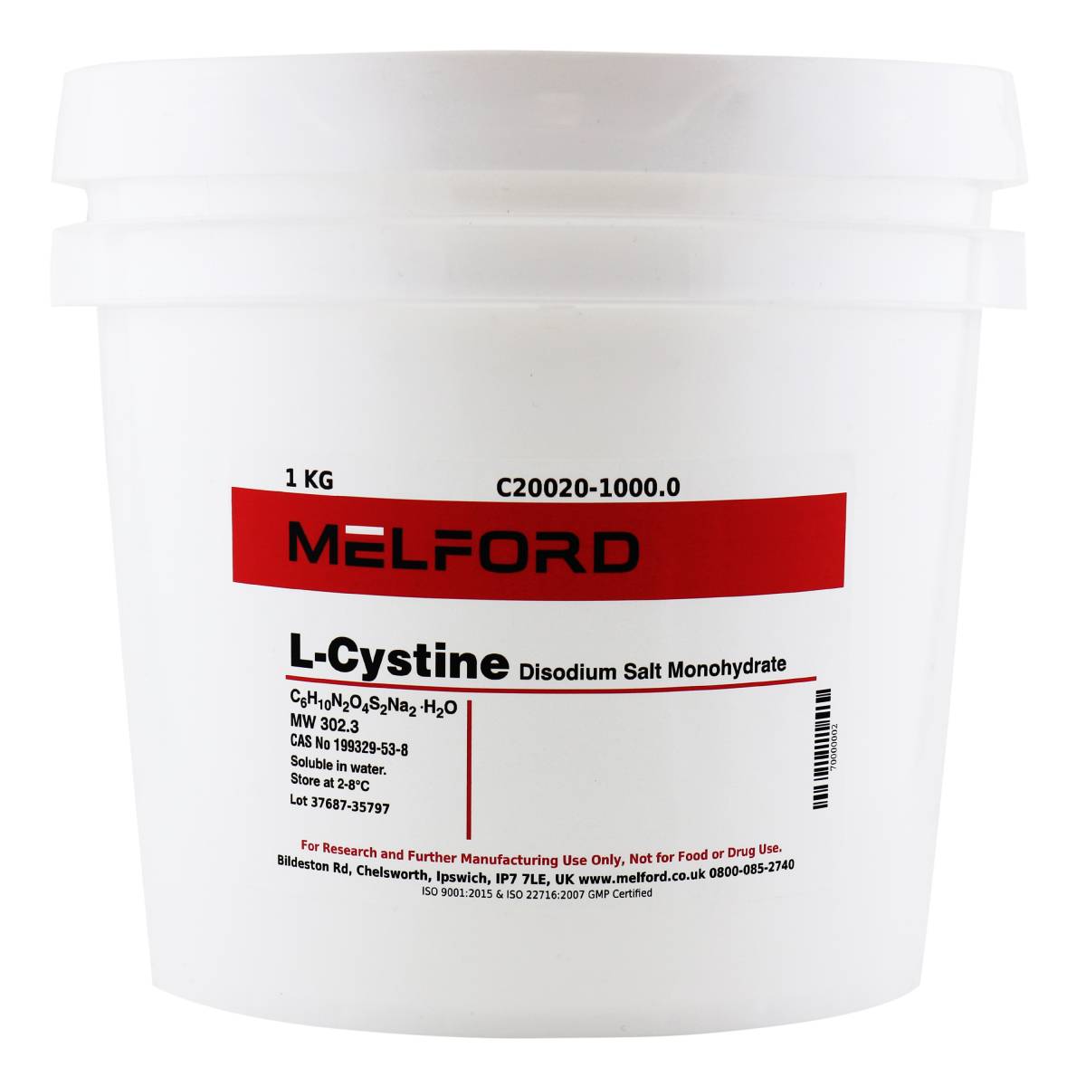 L-Cystine Disodium Salt Monohydrate, 1 Kilogram