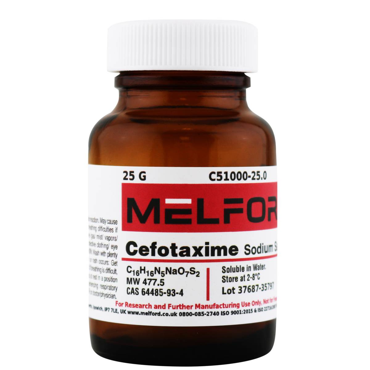Cefotaxime, Sodium Salt, 25 Grams