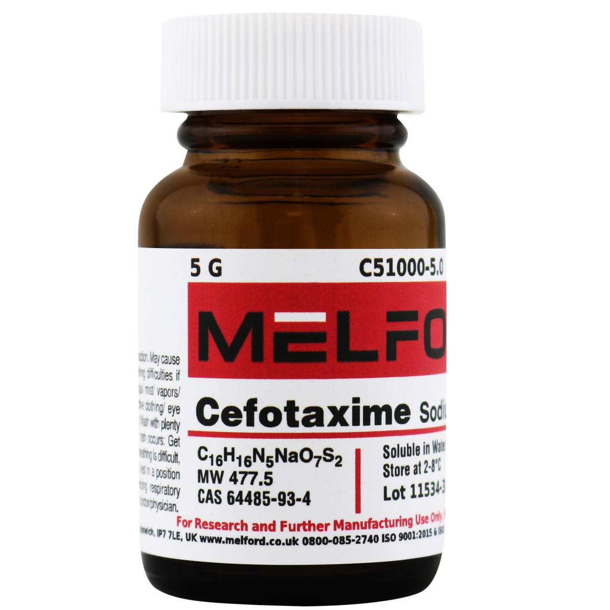 Cefotaxime, Sodium Salt, 5 Grams