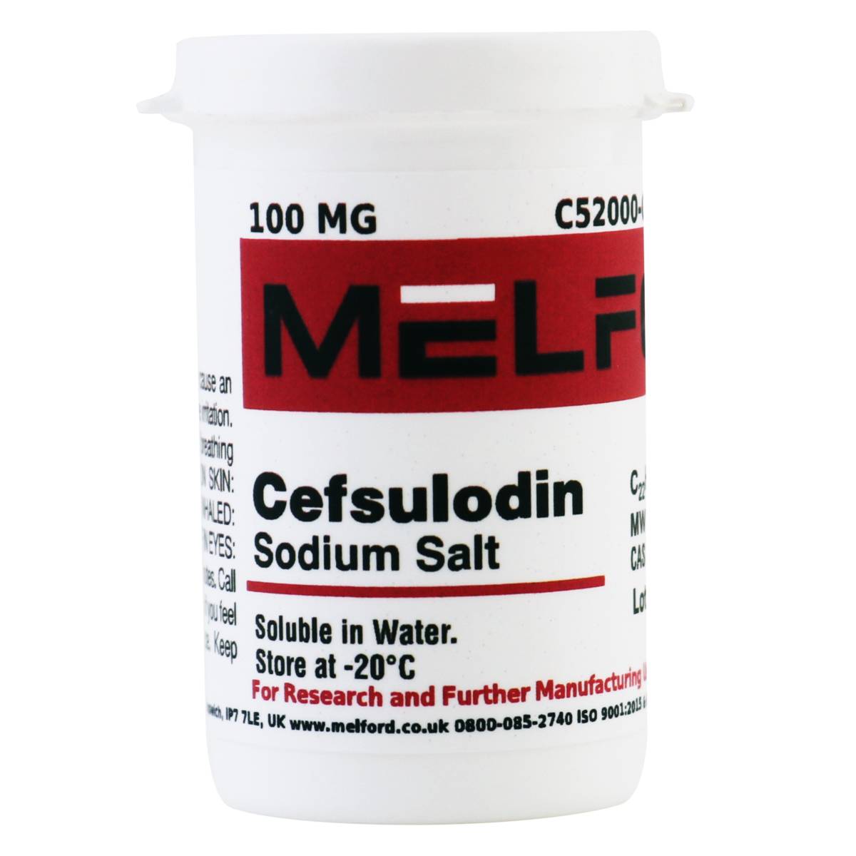 Cefsulodin, Sodium Salt, 200 Milligrams