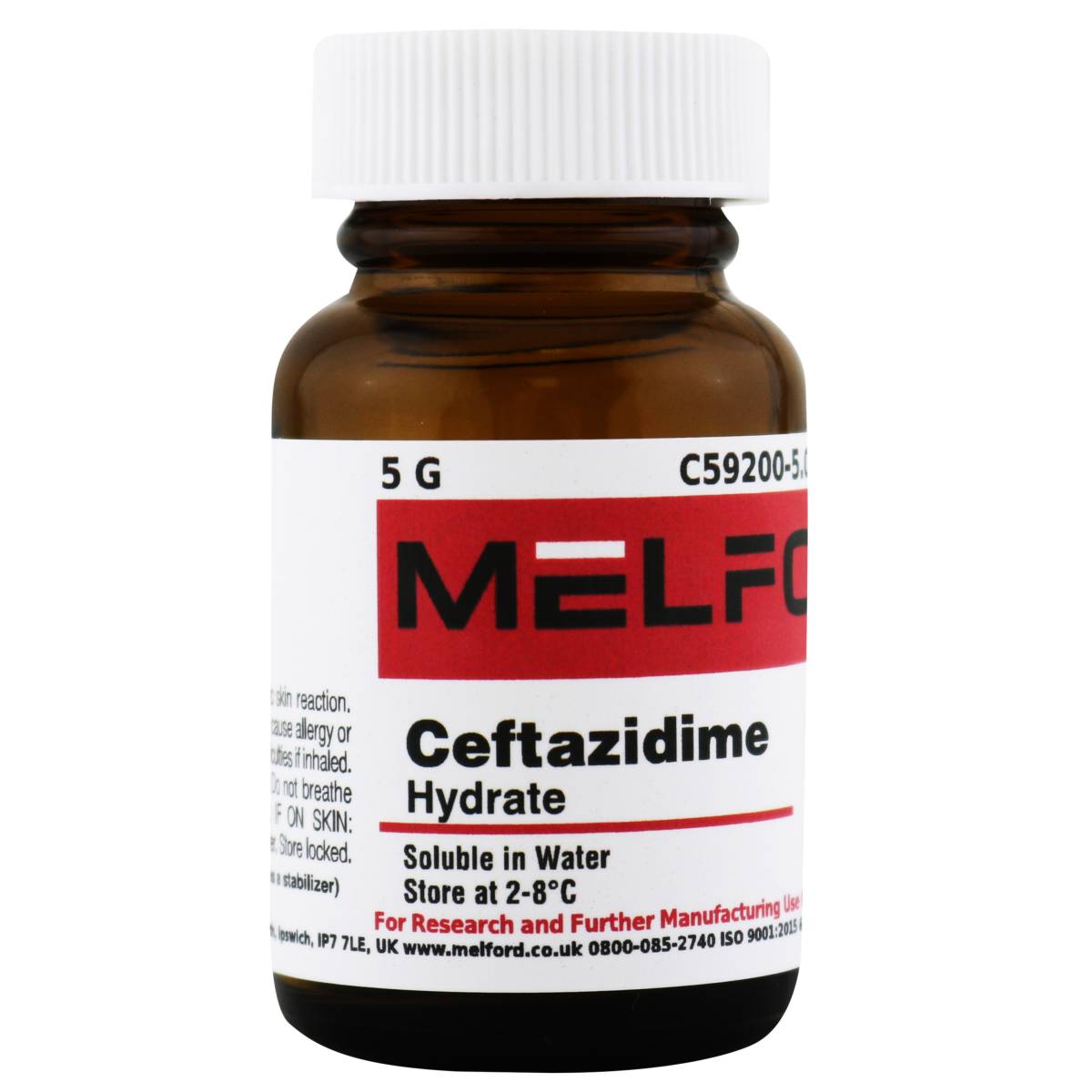 Ceftazidime Hydrate, 5 Grams