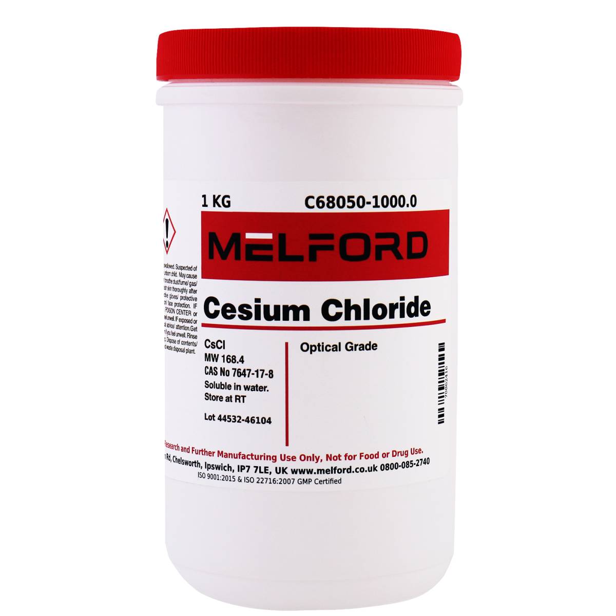 Cesium Chloride, Optical Grade, 1 Kilogram