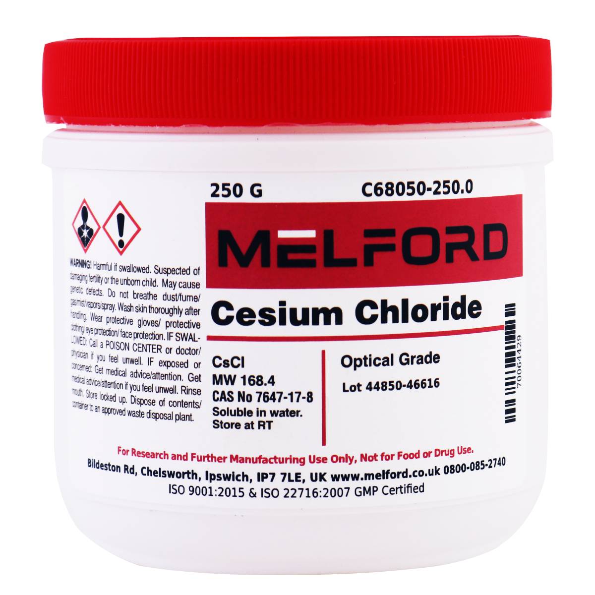 Cesium Chloride, 250 Grams