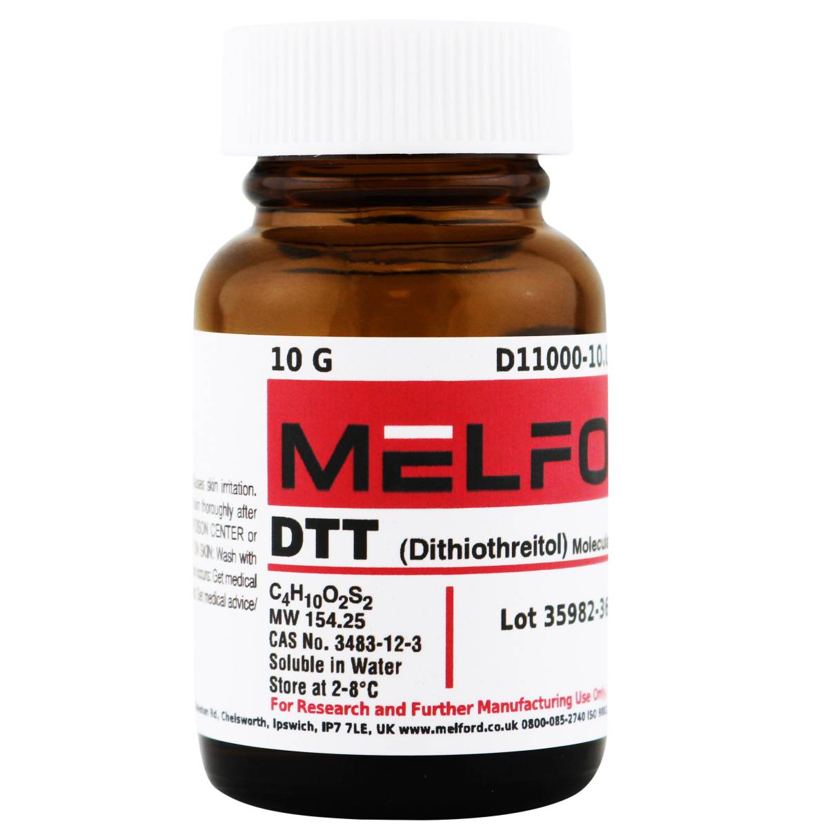 DTT [DL-Dithiothreitol] [Cleland's Reagent], 10 Grams