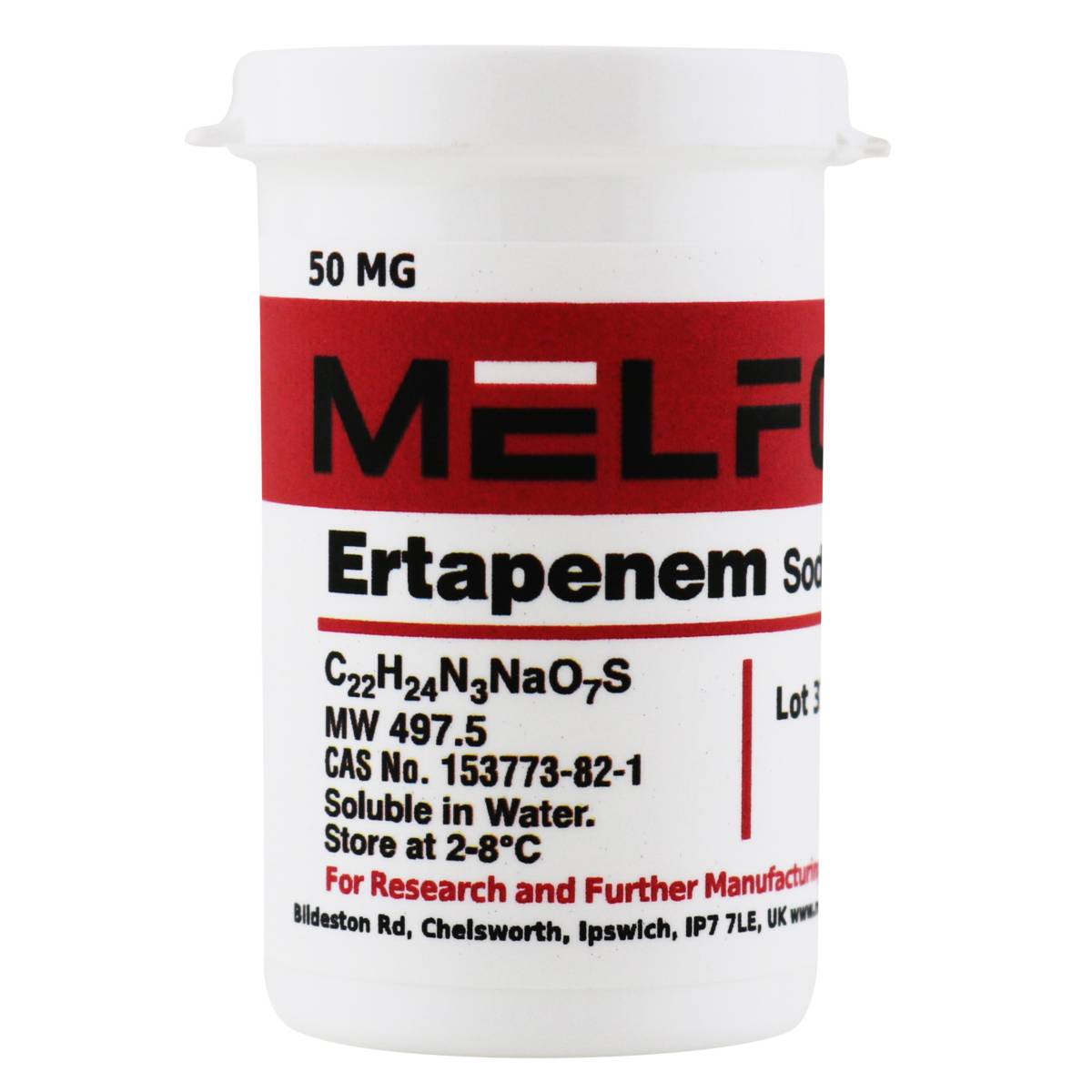 Ertapenem sodium salt, 50 MG