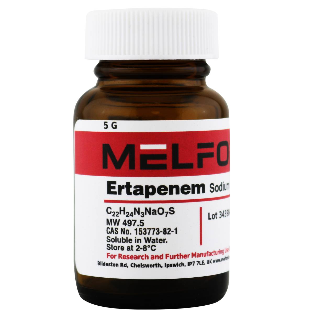 Ertapenem Sodium Salt, 5 G