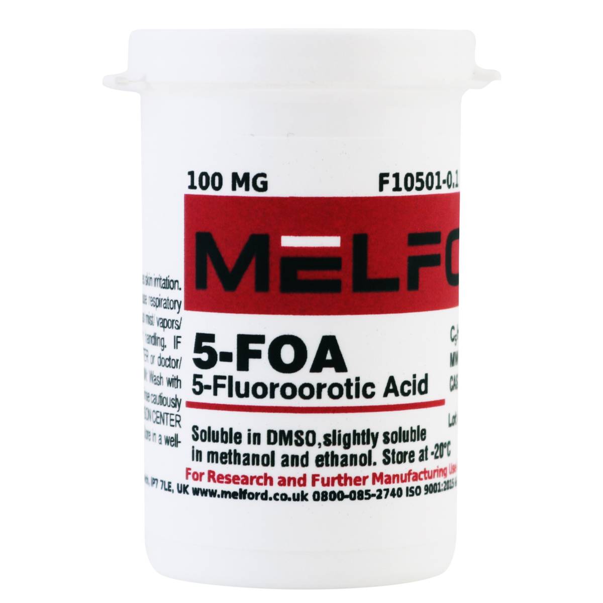 5-FOA [5-Fluoroorotic acid], 100 Milligrams