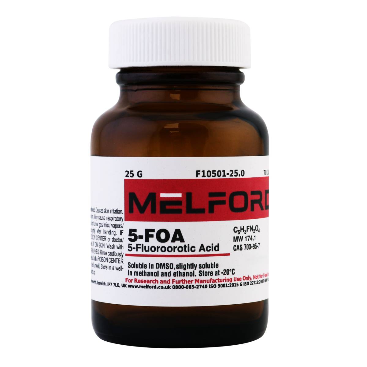 5-FOA [5-Fluoroorotic acid], 25 Grams