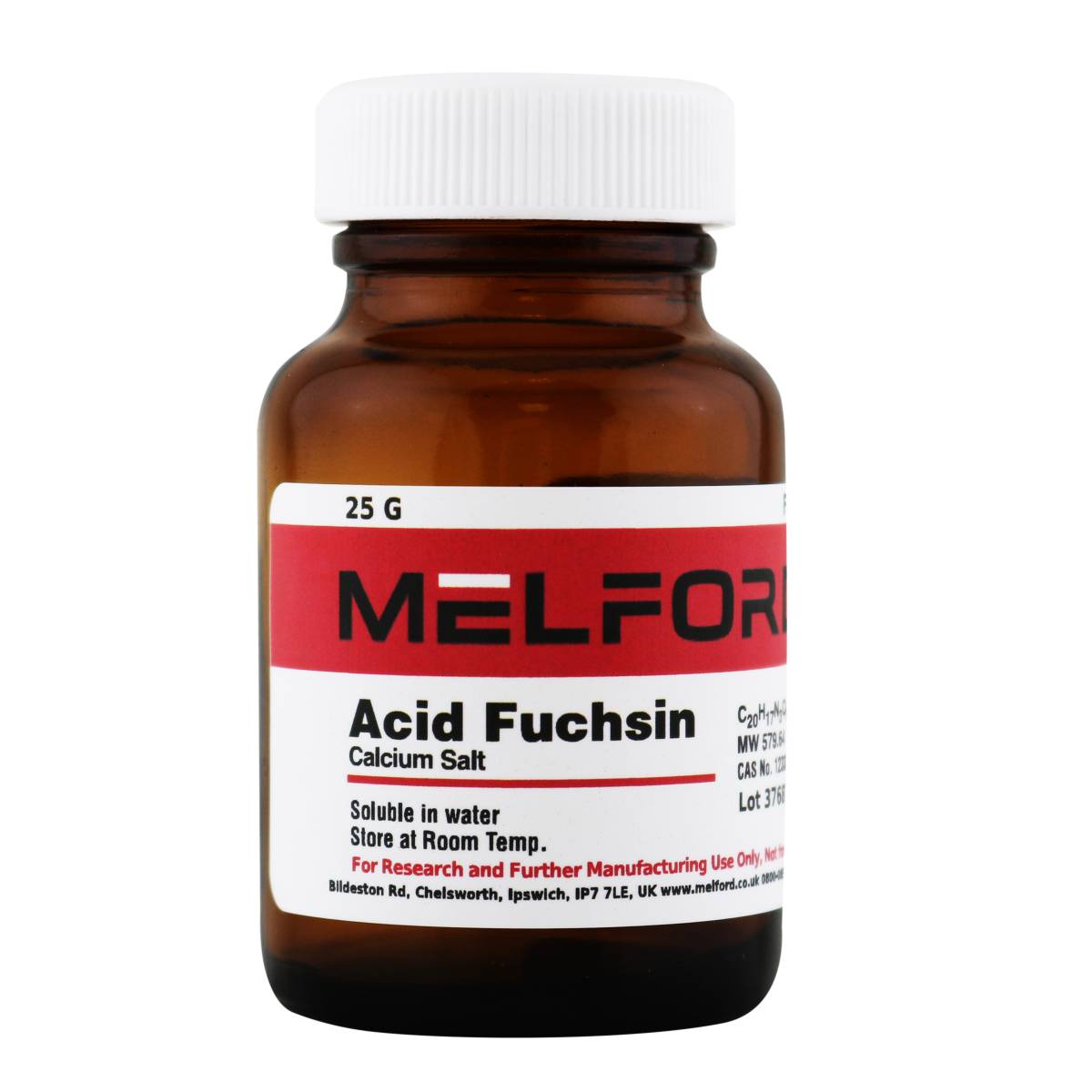 Acid Fuchsin Calcium Salt, 25 Grams