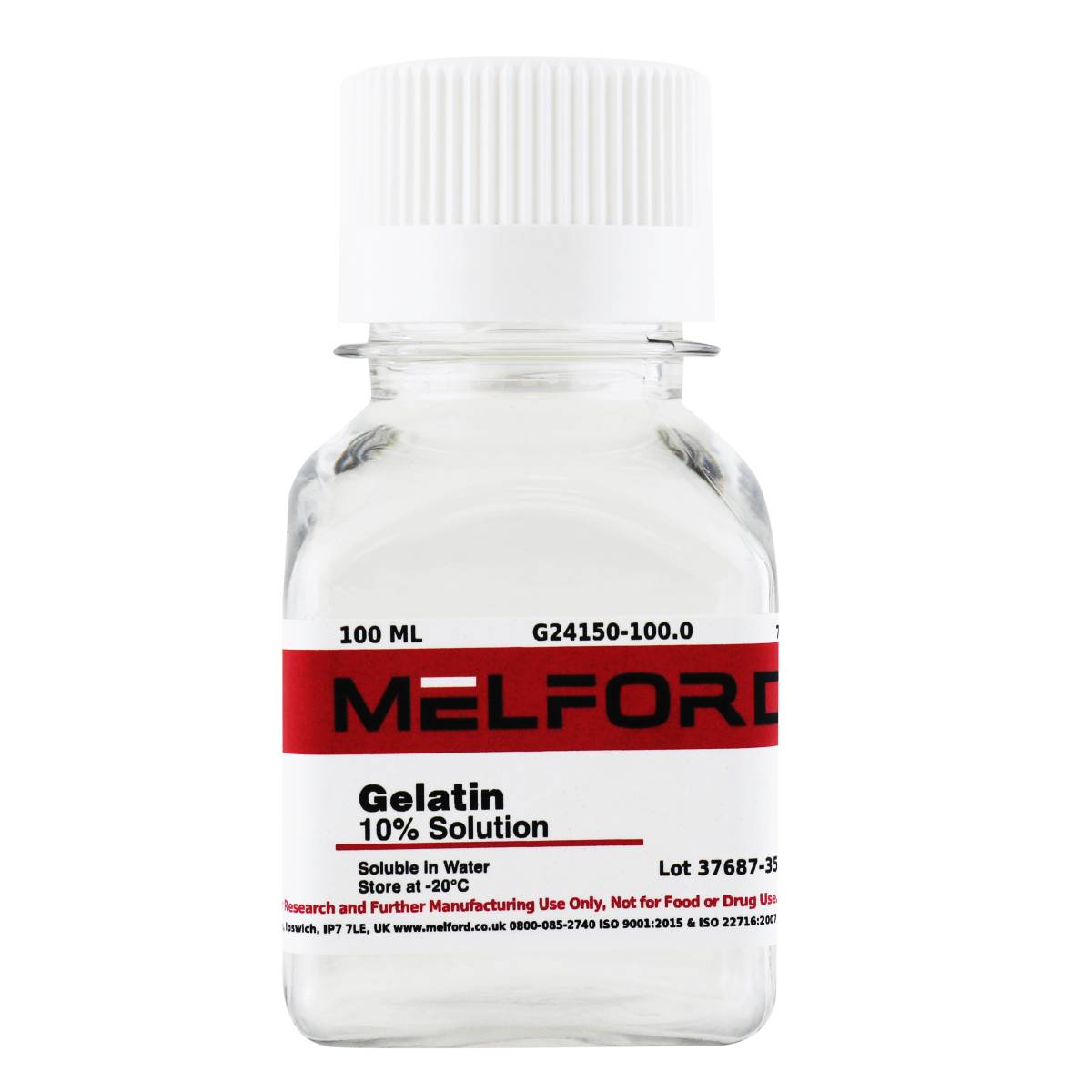 Gelatin 10% Solution, 100 Milliliters