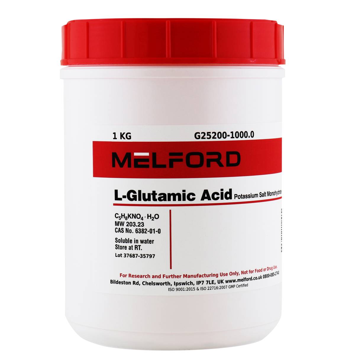 L-Glutamic Acid Potassium Salt Monohydrate, 1 Kilogram