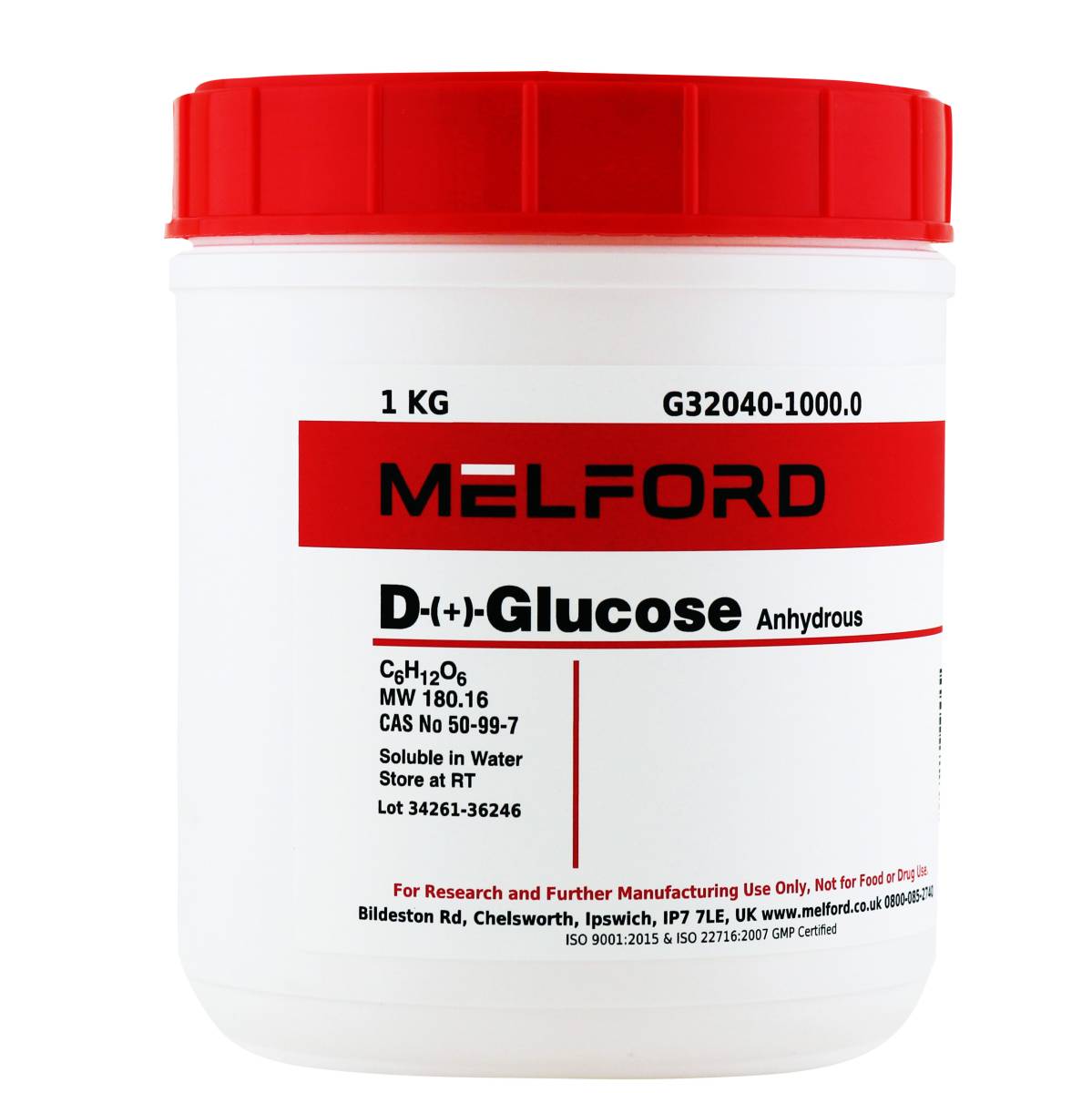 D-(+)-Glucose [Dextrose Anhydrous], 1 Kilogram