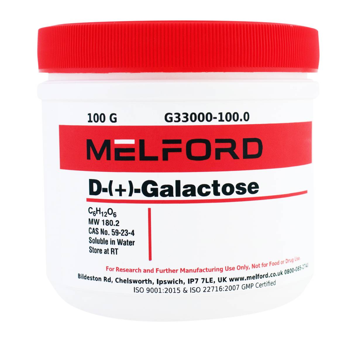 D-(+)-Galactose, 100 Grams