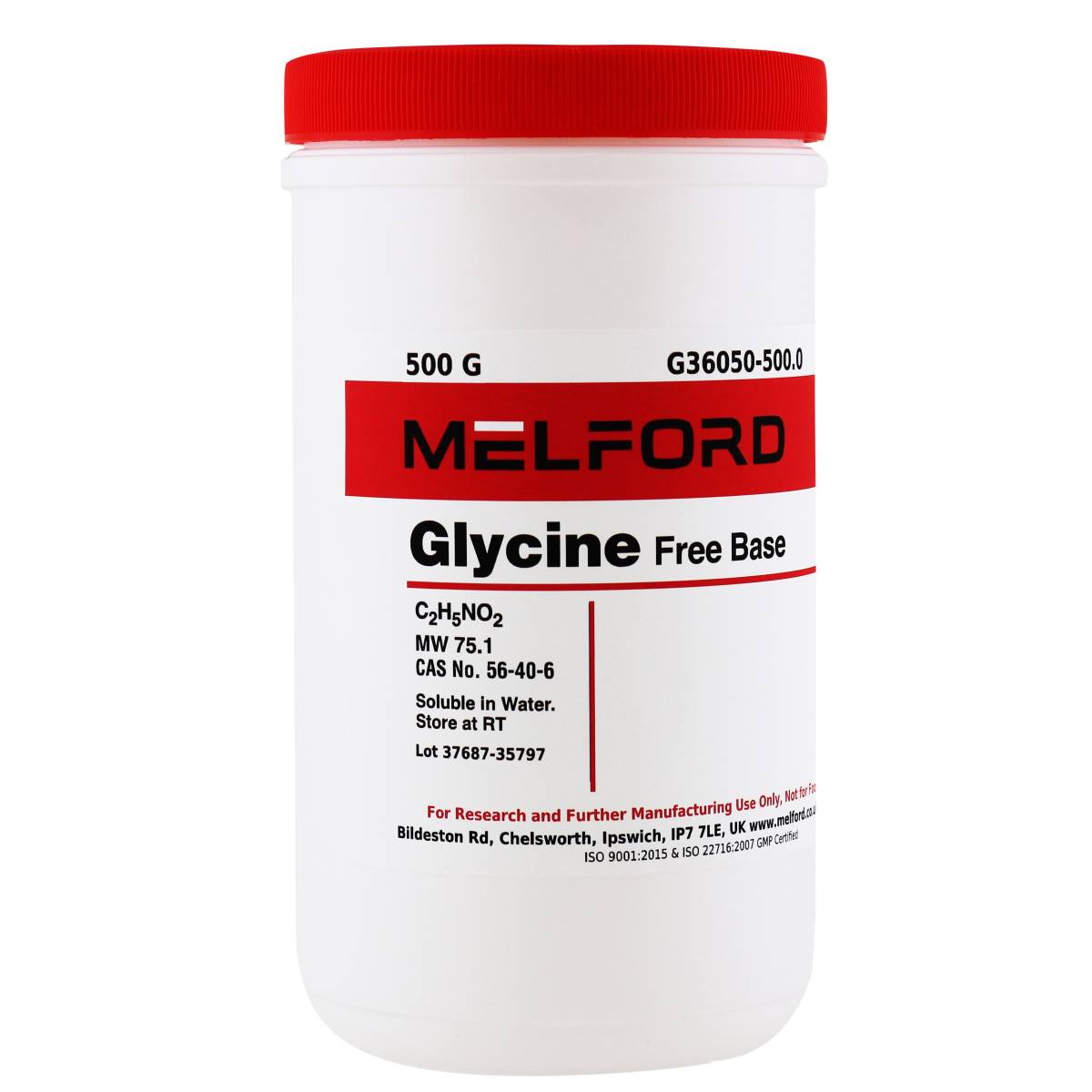Glycine, Free Base, 500 Grams