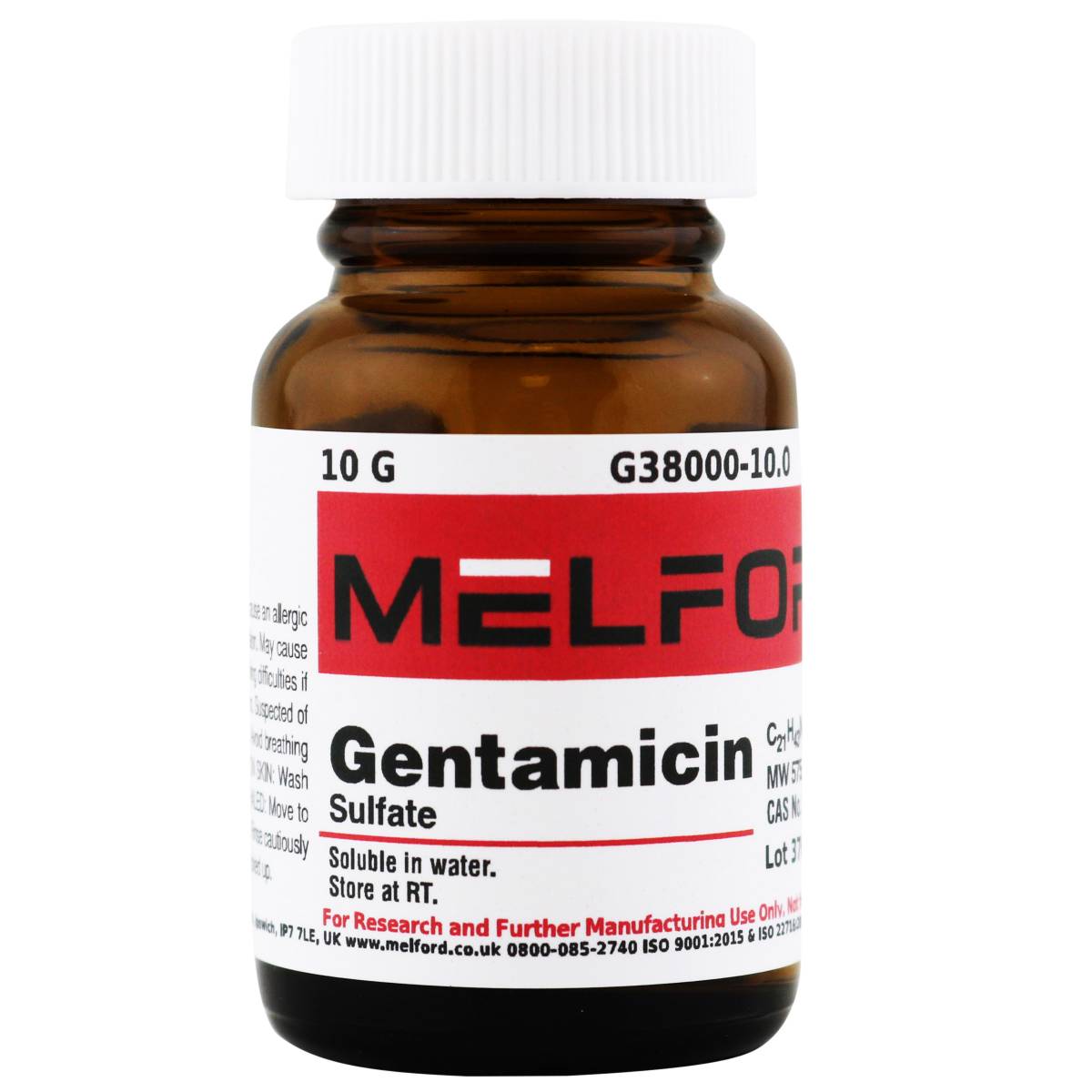 Gentamicin Sulfate, 10 Grams