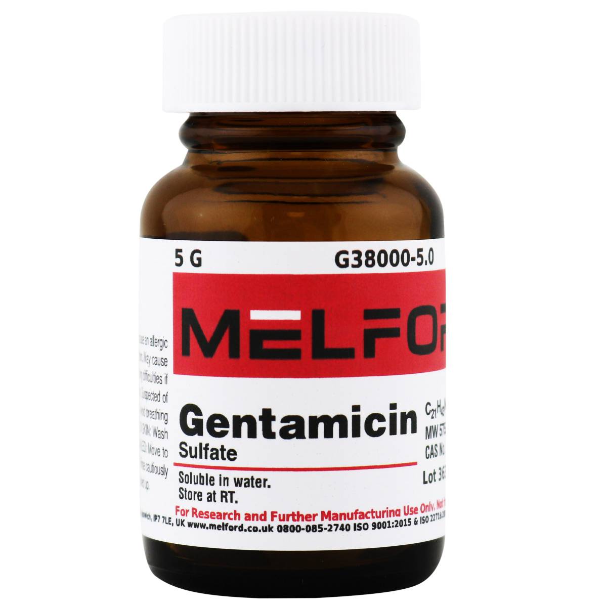 Gentamicin Sulfate, 5 Grams