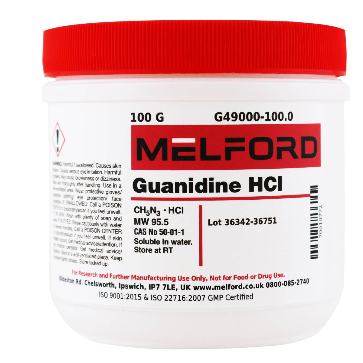 Guanidine Hydrochloride, 100 Grams