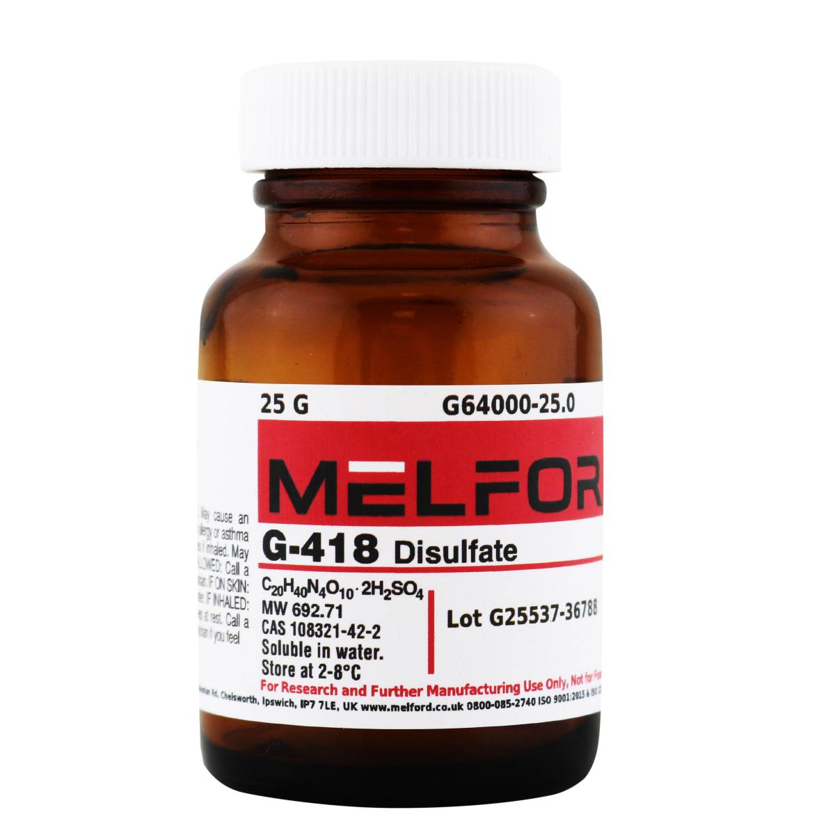 G-418 Disulfate, 25 Grams