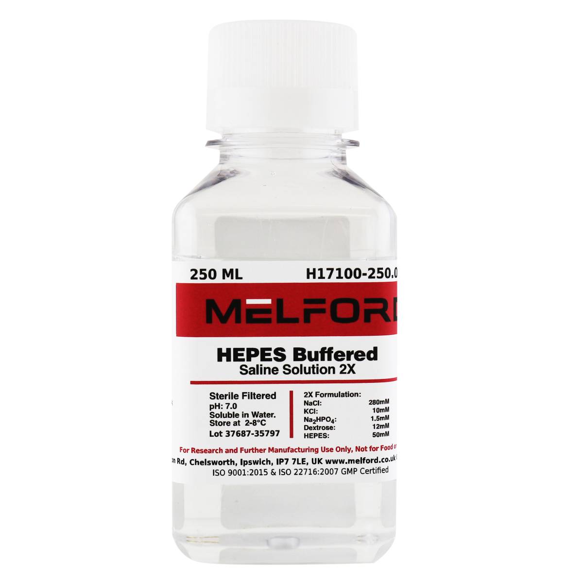 HEPES Buffered Saline Solution 2X, 250 Milliliters