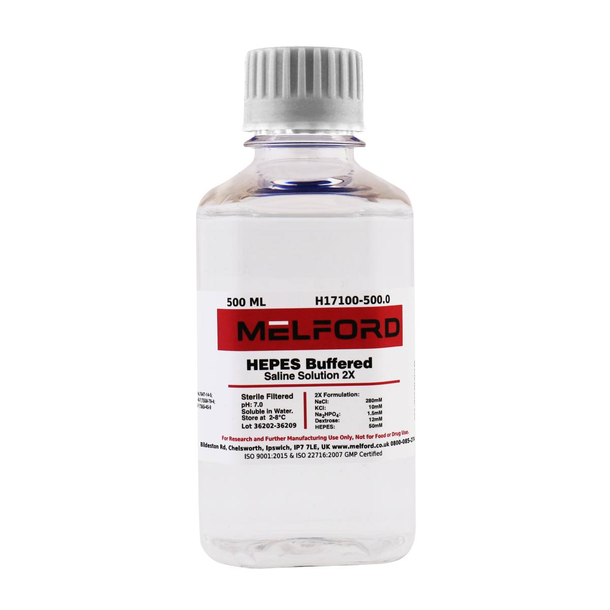 HEPES Buffered Saline Solution 2X, 500 Milliliters