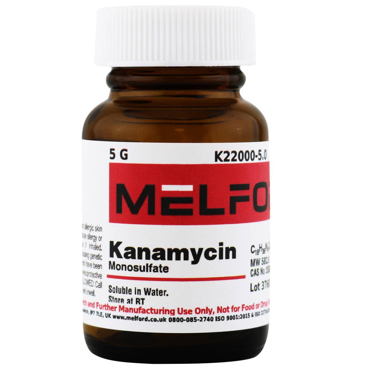 Kanamycin Monosulfate [Kanamycin A], 5 Grams