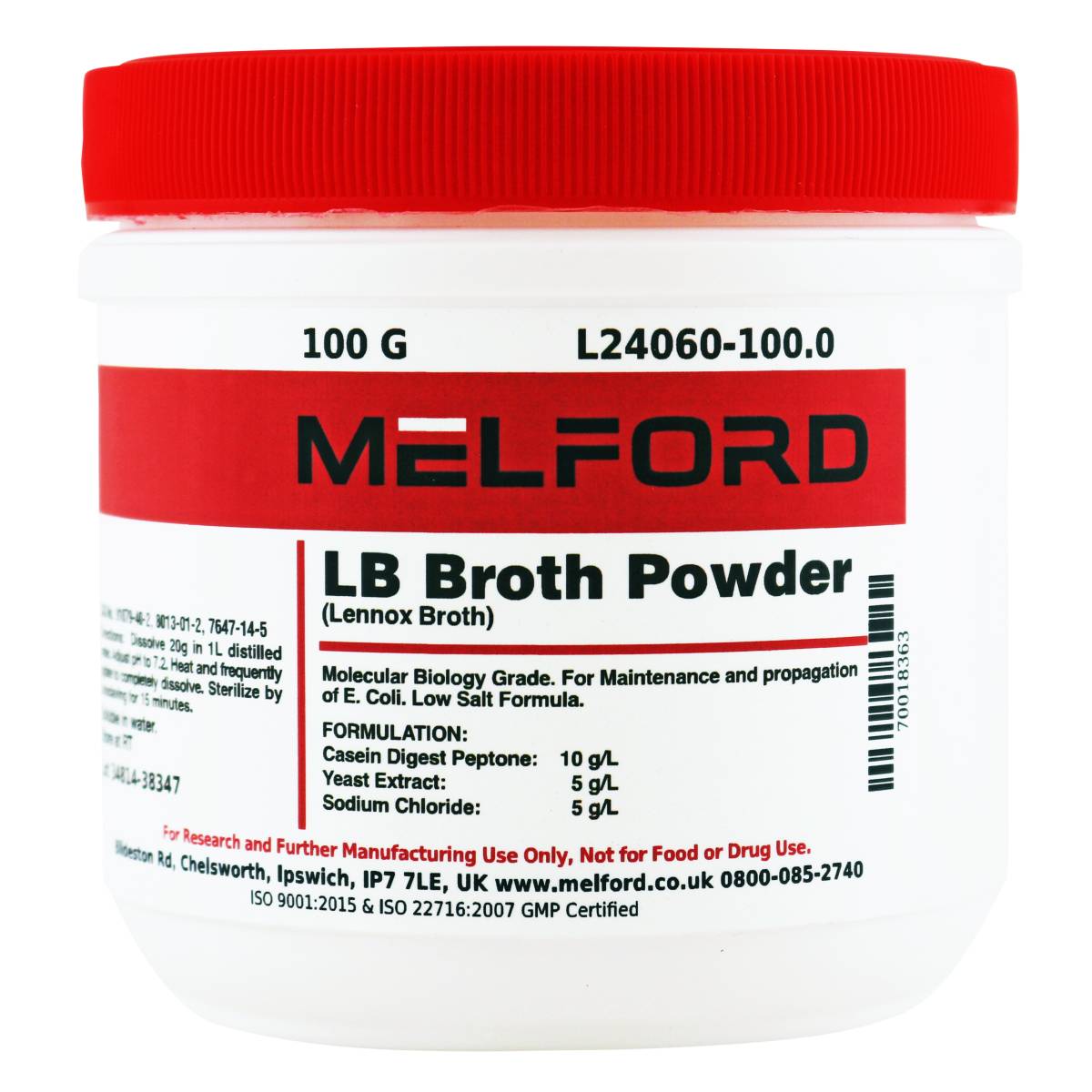 LB Broth Powder [Lennox Broth], 100 Grams