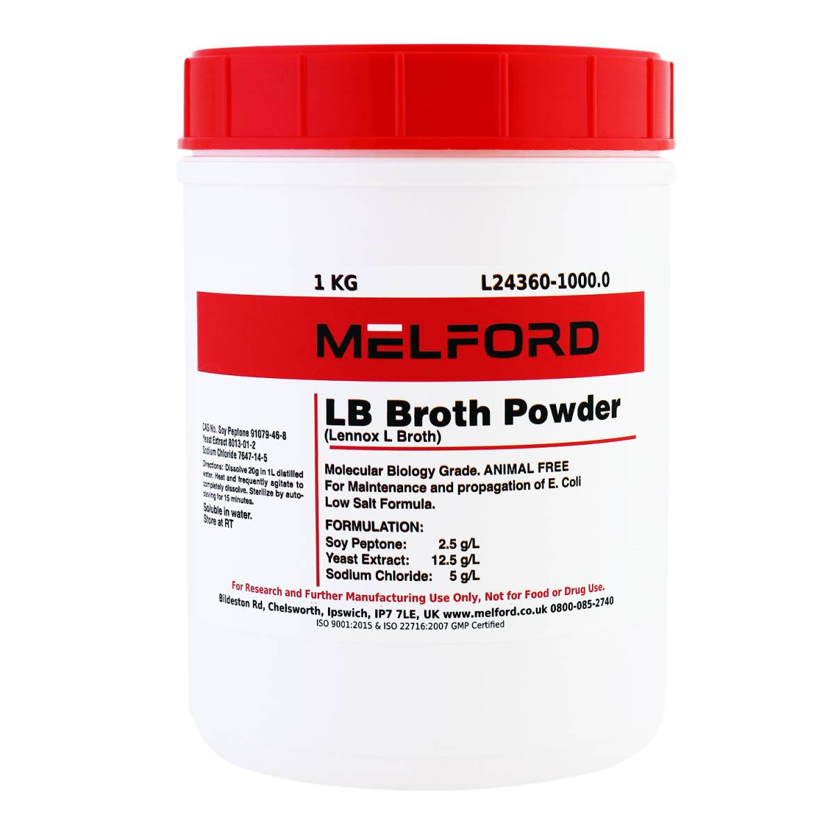 LB Broth (Lennox LB Broth)  Animal Free, Powder, 1 Kilogram